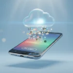 Smartphone Android exibindo o Google Fotos para liberar espaço no celular e salvar fotos com segurança na nuvem.