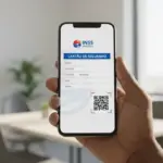 Pessoa acessando o portal para baixar o Cartão de Segurado do INSS Angola de forma rápida no celular.