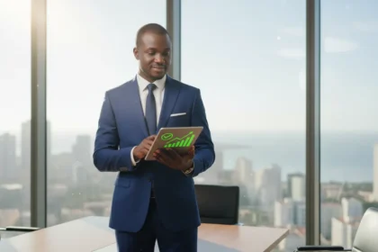 Pessoa no computador regularizando dívida do INSS Angola pelo Decreto 2/19 para evitar multas e bloqueios.