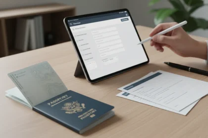 Passos para o Agendamento de Passaporte no portal SME, incluindo documentos e a taxa de 30.500 Kz.