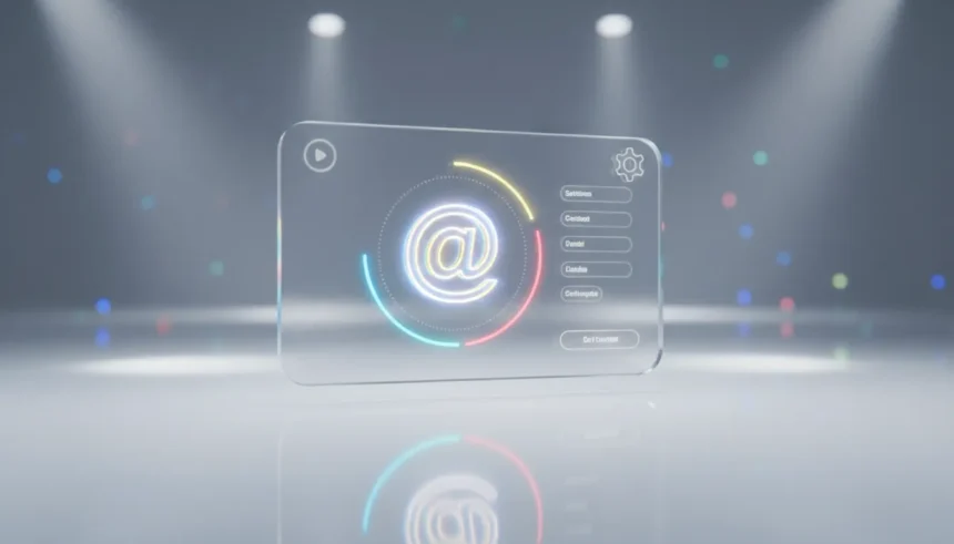 Configurações de perfil com botão para alterar o endereço de e mail da Conta Google em destaque.