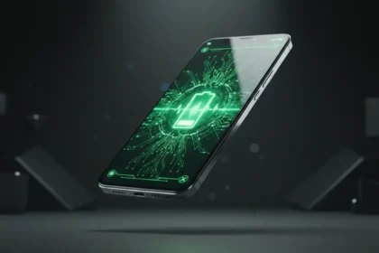 Smartphone moderno exibindo ícone de carga verde. Dicas para a Bateria do Telemóvel Durar Mais em 2025.