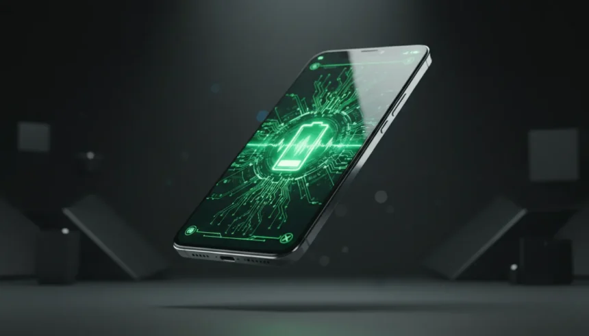 Smartphone moderno exibindo ícone de carga verde. Dicas para a Bateria do Telemóvel Durar Mais em 2025.
