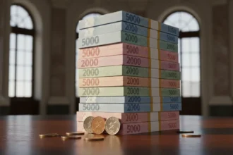 Fachada do Banco Nacional de Angola, instituição reguladora de Cheques Bancários em Angola