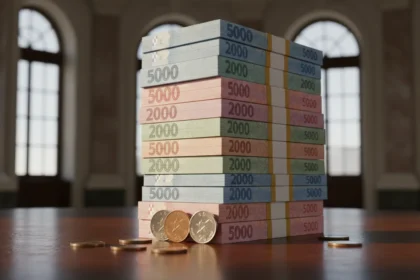 Fachada do Banco Nacional de Angola, instituição reguladora de Cheques Bancários em Angola