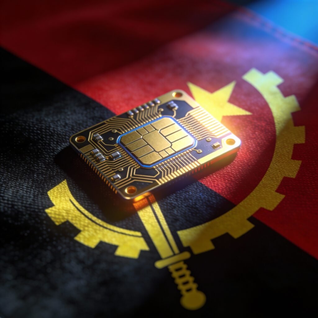 Passaporte Eletrónico Angolano: Segurança e Era Digital 2 chip eletronico banderia de angola