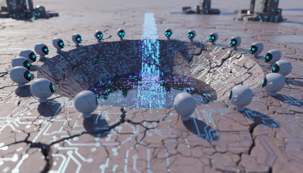 Escassez de Dados IA: O Desafio Crítico da Evolução Artificial 2 escassez de dados ia secando