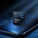 Processador Exynos 2600 com litografia de 2nm e GPU Xclipse 960 em destaque sobre placa de circuito tecnológico.