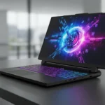 Notebook gamer Lenovo vaza Legion Pro com tela rolável para a CES 2026, exibindo a tela OLED expandida e design futurista.