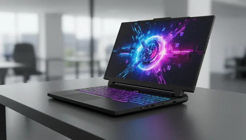 Notebook gamer Lenovo vaza Legion Pro com tela rolável para a CES 2026, exibindo a tela OLED expandida e design futurista.