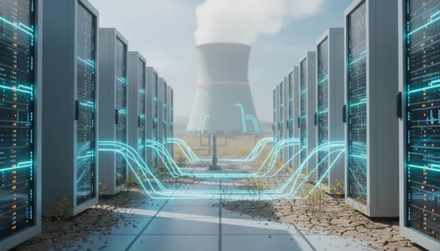 Imagem representando o futuro dos data centers, destacando consumo de energia dos Data Centers e suas implicações para a sustentabilidade.