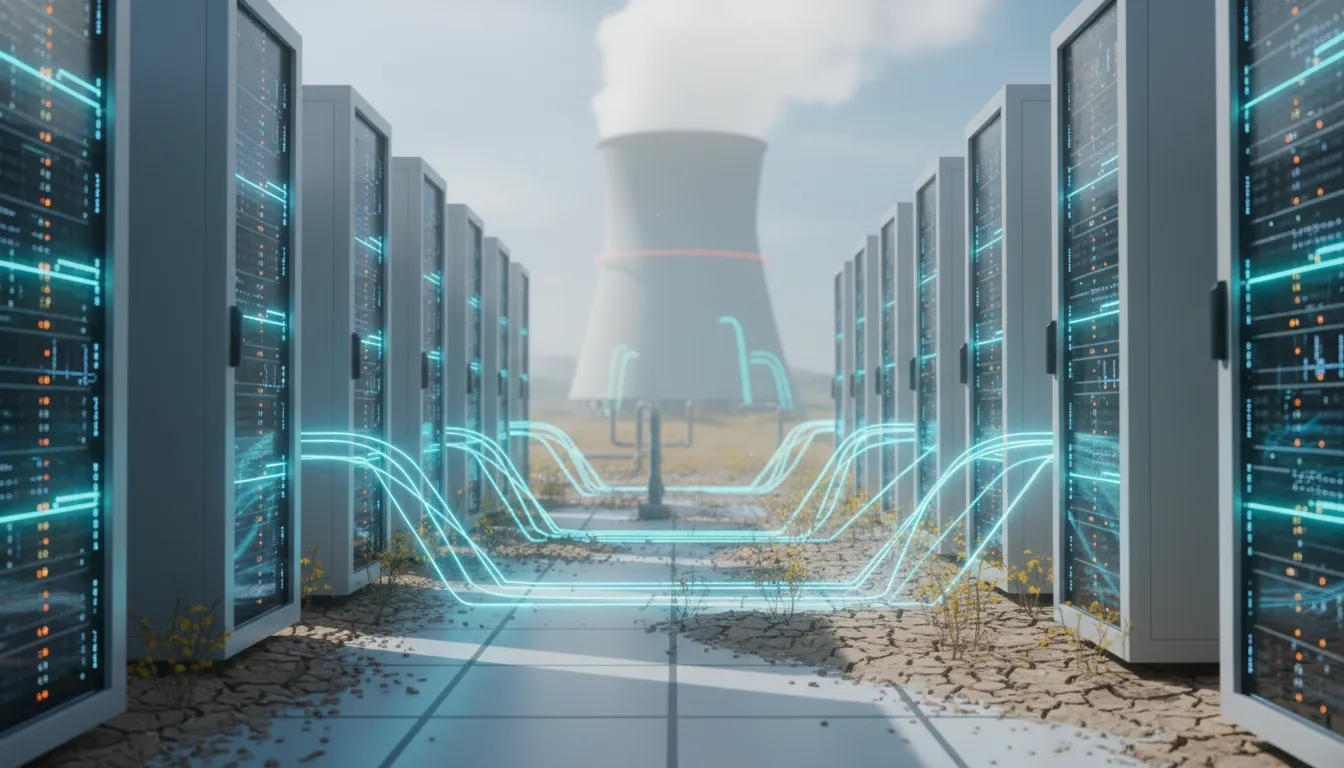 Imagem representando o futuro dos data centers, destacando consumo de energia dos Data Centers e suas implicações para a sustentabilidade.