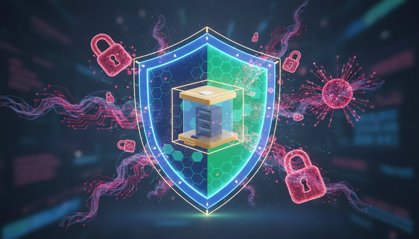 Escudo digital com rachadura, expondo dados e a ameaça de fechar portas na Cibersegurança para pequenas empresas