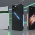 Comparativo dos melhores smartphones 2025: iPhone 17 Pro, Pixel 10 e Galaxy Z Fold 7 lado a lado.