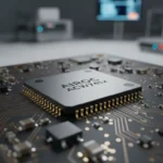 Módulo Infineon AIROC ACW741x com tecnologia Wi-Fi 7 para IoT integrado a um circuito impresso de baixo consumo.