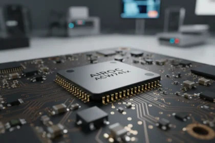 Módulo Infineon AIROC ACW741x com tecnologia Wi-Fi 7 para IoT integrado a um circuito impresso de baixo consumo.