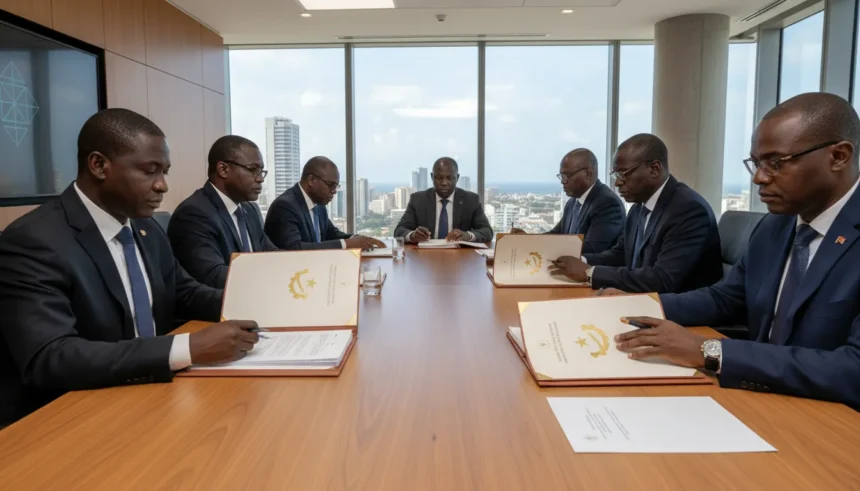 Logotipo da CNE com texto sobre os 10 concursos estratégicos e o orçamento bilionário para as Eleições 2027.