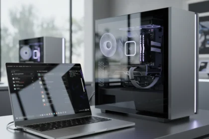 Pessoa avalia requisitos de hardware ao comprar um computador novo para substituir modelo antigo.