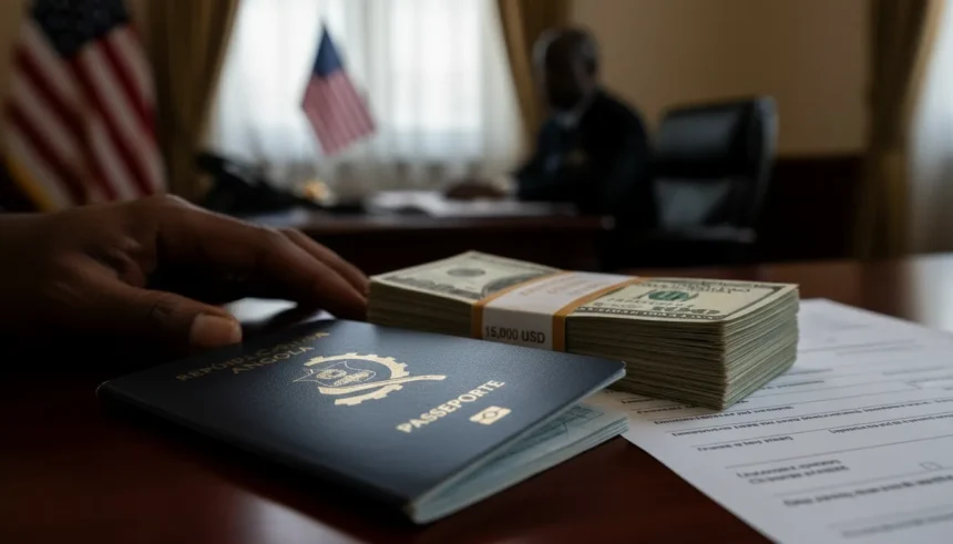 Bandeiras e passaporte. EUA impõem caução de até 15 mil USD para vistos a cidadãos angolanos a partir de 21 de Janeiro.