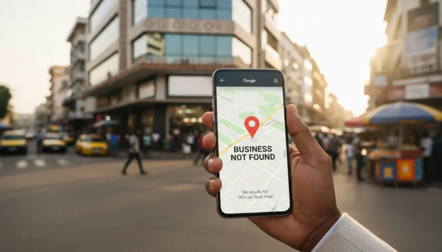 Gráfico sobre erro de configuração no Google Meu Negócio que torna empresas invisíveis nas buscas e mapas locais.