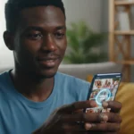 Smartphone Android exibindo a lixeira da galeria para recuperar fotos apagadas da memória interna de forma simples.