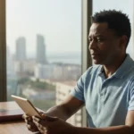 Pessoa planejando a aposentadoria com documentos sobre o Regime Jurídico Protecção Social para garantir a reforma.