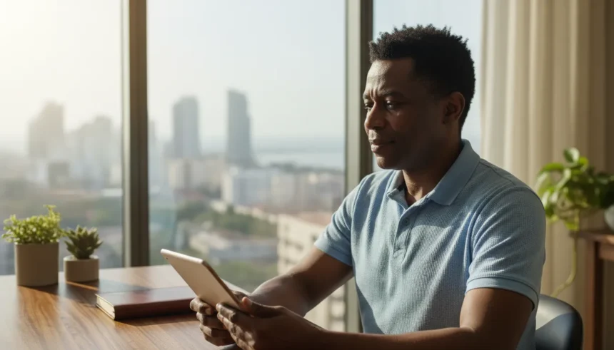 Pessoa planejando a aposentadoria com documentos sobre o Regime Jurídico Protecção Social para garantir a reforma.