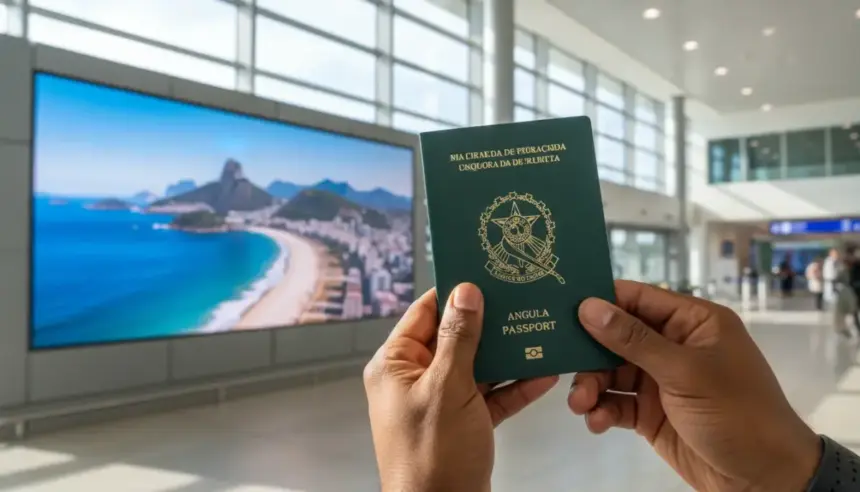 Informativo sobre Vistos Brasil para Angolanos com validade de 5 anos a partir de 1º de fevereiro de 2026.
