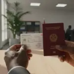 Documentos de imigração e moedas sobre a AIMA tabela de taxas 2026 com os novos valores para pedidos de residência.