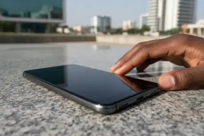 Smartphone Android exibe localização em mapa com o novo recurso encontrar meu dispositivo offline do Google.