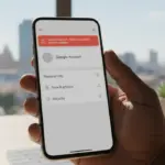 Logotipo do Google com ícones de e-mail e fotos sendo deletados. Google começa a apagar contas inativas.