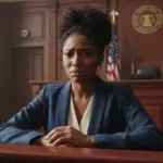 Mulher presta depoimento em tribunal de Los Angeles no julgamento contra Meta e YouTube sobre danos mentais.