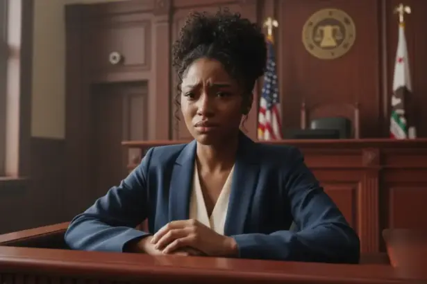 Mulher presta depoimento em tribunal de Los Angeles no julgamento contra Meta e YouTube sobre danos mentais.