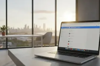 Logotipo do Google Chrome e cronômetro ilustrando o novo ciclo de lançamento do Chrome a cada 2 semanas em 2026.