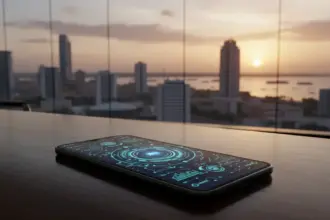 Interface de chat da OpenAI exibindo o novo modelo GPT 5.3 Instant em uma tela digital moderna e minimalista.