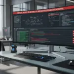 Logotipo da Anthropic e ícone do Mozilla em tela digital; IA encontra falhas no Firefox e destaca códigos de segurança.