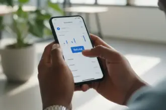 Infográfico detalhando o passo a passo de como pagar empréstimo Kwikola pelo aplicativo oficial da plataforma.