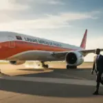 Avião da companhia sobre mapa de rotas destacando TAAG voos Luanda Abidjan conectando Angola e Costa do Marfim.