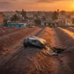 Alerta visual de perigo: tiros para o ar Angola não são inofensivos e causam acidentes graves ao retornarem ao solo.