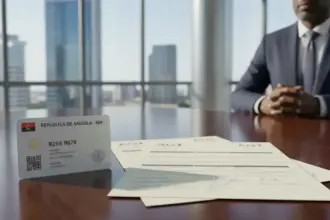 Documentos da AGT e formulários fiscais organizados para explicar como tratar NIF Angola sob as regras de 2026.