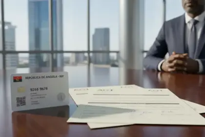 Documentos da AGT e formulários fiscais organizados para explicar como tratar NIF Angola sob as regras de 2026.